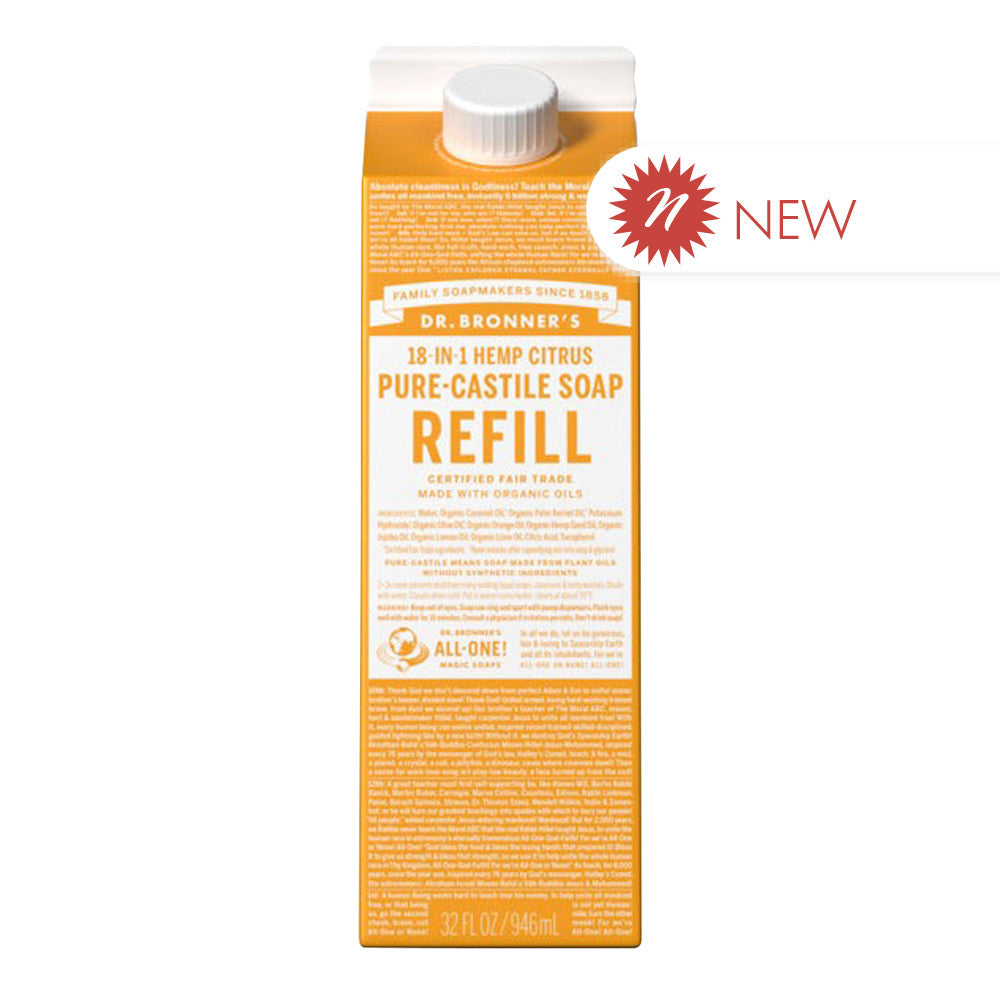 Wholesale Dr. Bronner'S - Refill Crtn Liq Soap - Ctrus - 32Oz-12ct Case Bulk