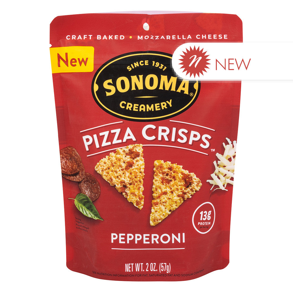 Wholesale Sonoma Creamery Pepperoni Pizza Crisps 2.25 Oz Bag- Bulk