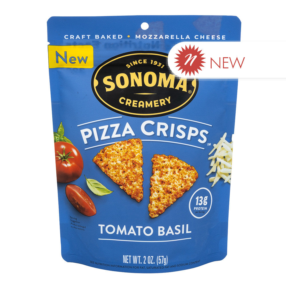 Wholesale Sonoma Creamery Tomato Basil Pizza Crisps 2.25 Oz Bag- Bulk