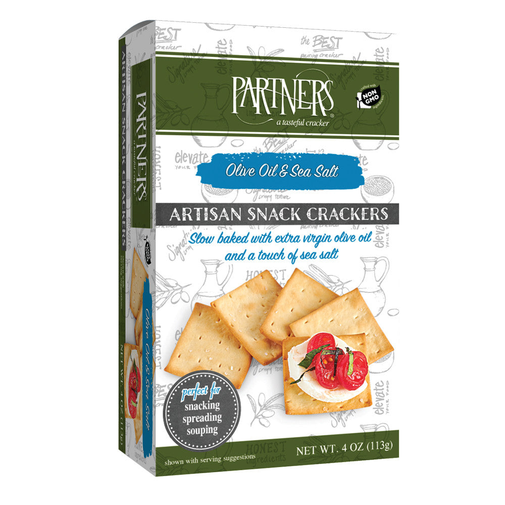 Wholesale Partners Olive Oil And Sea Salt Snack Crackers 4 Oz Box-6ct Case Bulk