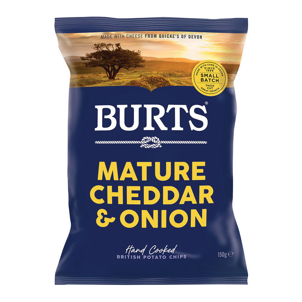 Burts Mature Cheddar And Green Onion Potato Chips 5.3 Oz Bag
