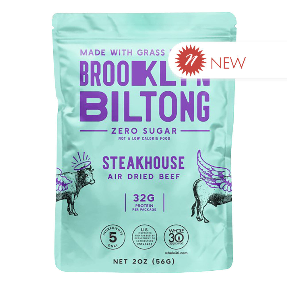 Wholesale Brooklyn Biltong - Steakhou Se - Airdried Beef - 2Oz-8ct Case Bulk