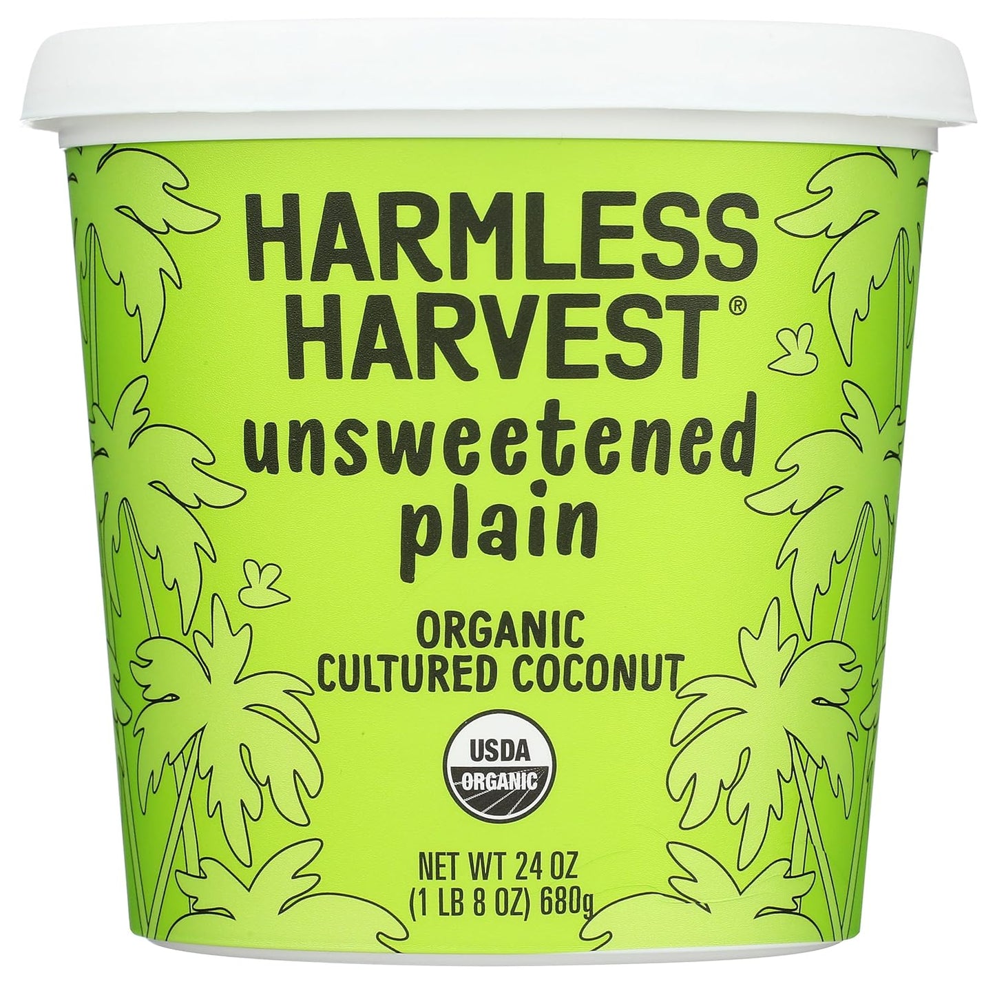 Wholesale Harmless Harvest Organic Unsweetened Plain Vegan Coconut Yogurt 24 OZ- Bulk
