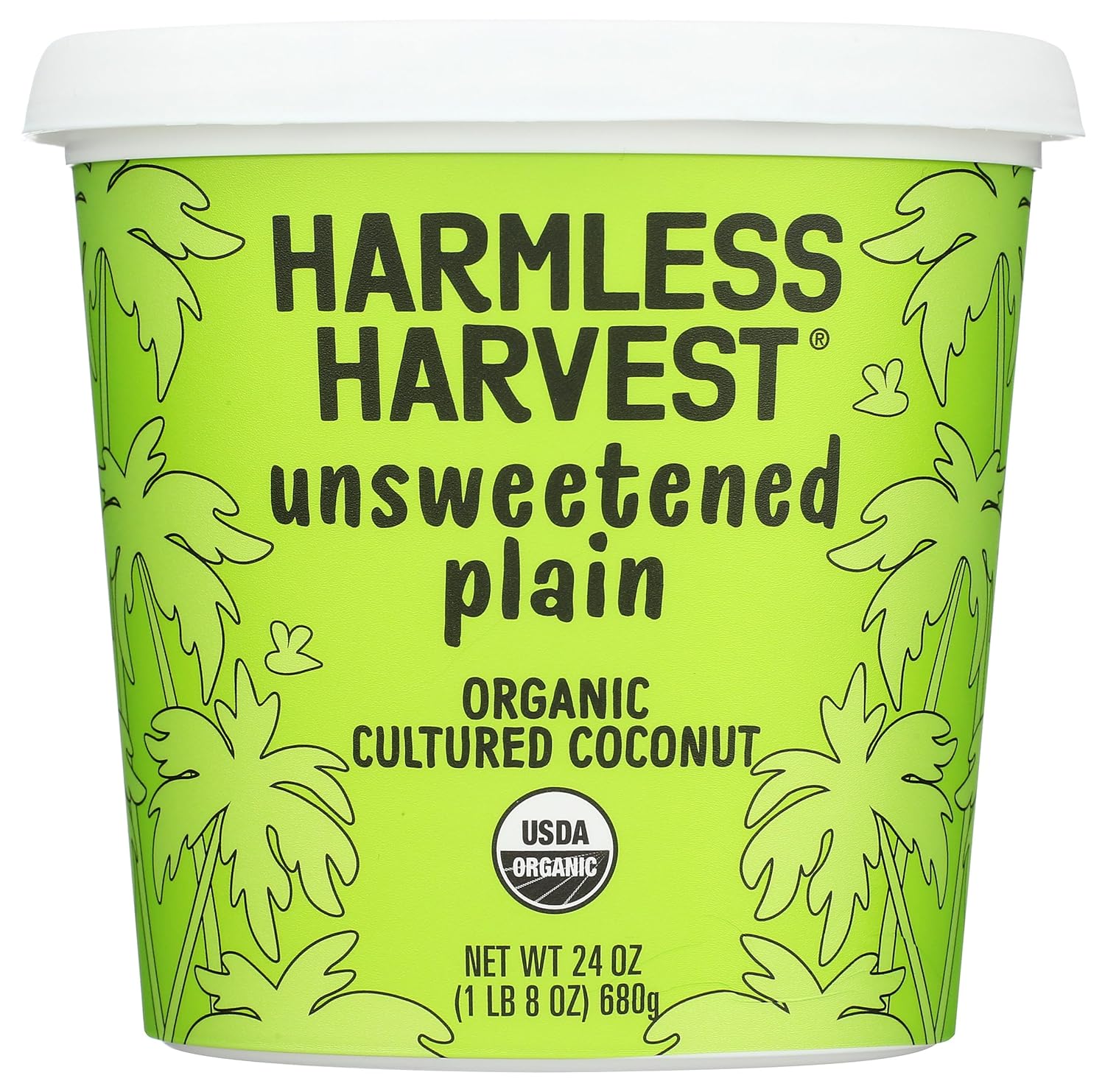 Wholesale Harmless Harvest Organic Unsweetened Plain Vegan Coconut Yogurt 24 OZ- Bulk
