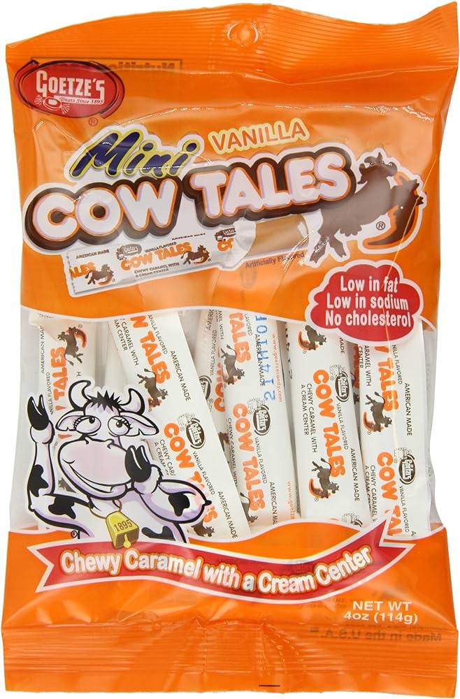 Goetze's Mini Cow Tales Caramel Vanilla Candy 4 Oz Bag