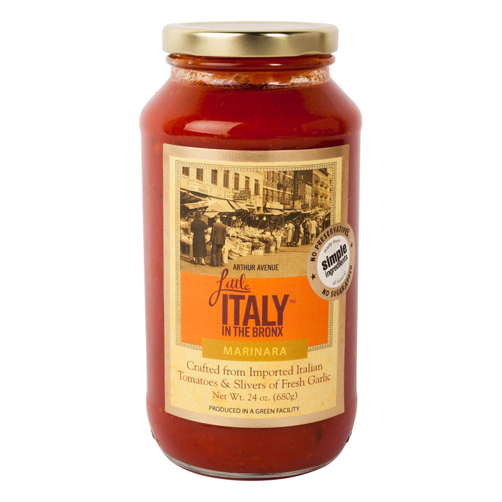 Wholesale Little Italy In The Bronx Marinara Sauce 24 Oz Jar-6ct Case Bulk