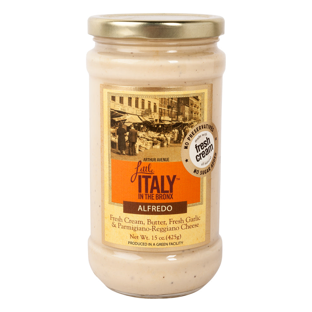 Wholesale Little Italy In The Bronx Alfredo Sauce 15 Oz Jar- Bulk