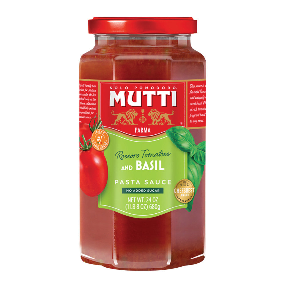 Wholesale Mutti Tomato & Basil Pasta Sauce 24 Oz Jar-6ct Case Bulk