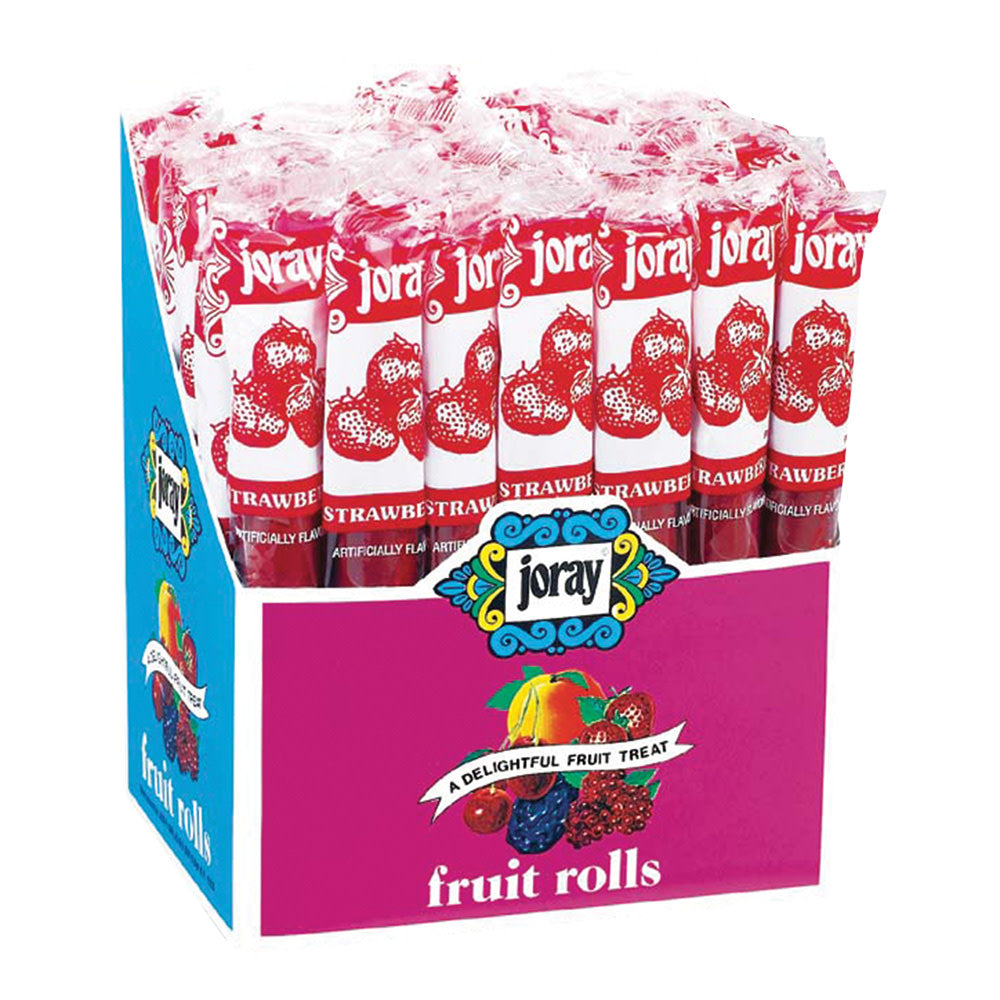 Wholesale Joray Strawberry Fruit Rolls 0.75 Oz-48ct Case Bulk