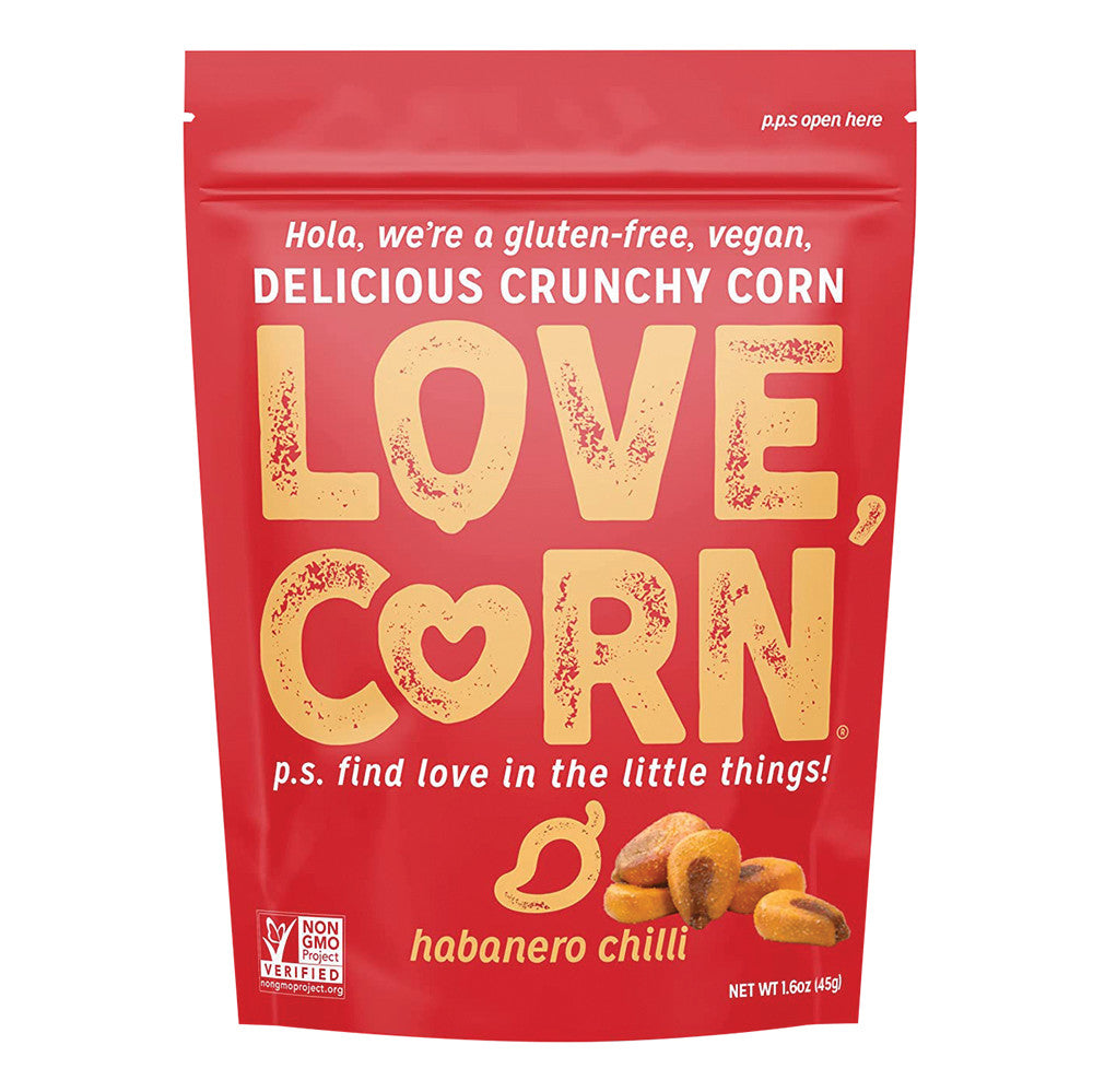 Wholesale Love Corn Habanero 1.6 Oz Pouch-10ct Case Bulk