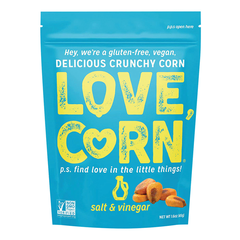 Wholesale Love, Corn Salt & Vinegar 1.6 Oz Pouch-10ct Case Bulk