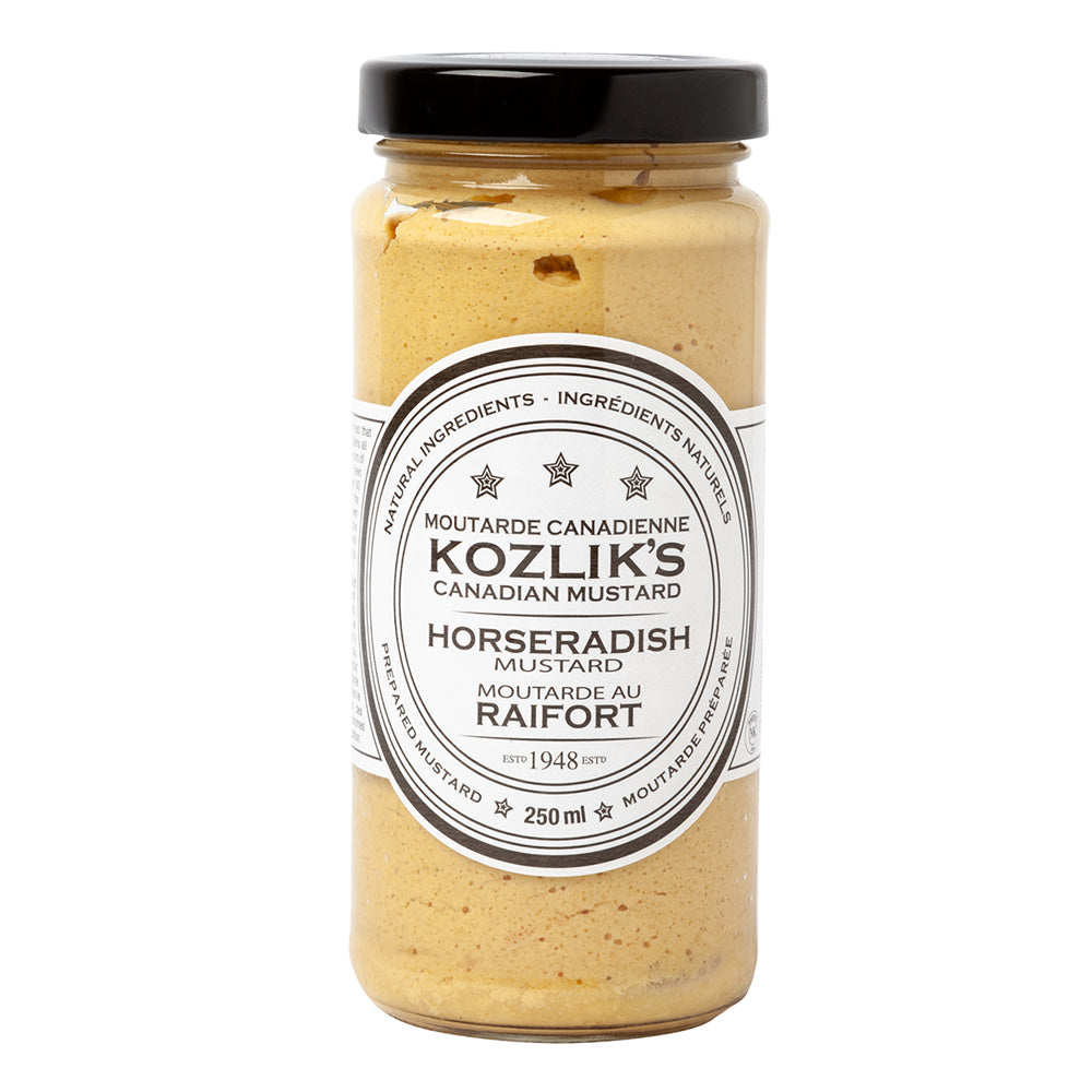 Wholesale Kozlik'S Horseradish Mustard 8 Oz Jar-6ct Case Bulk