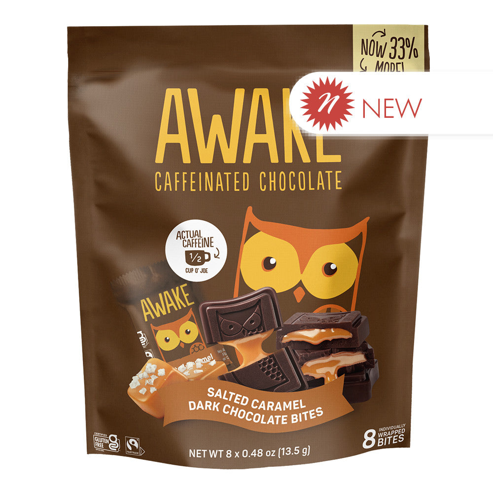 Wholesale Awake - Salted Caramel Dark Chocolate Bite(8Ct) - 3.8Oz- Bulk