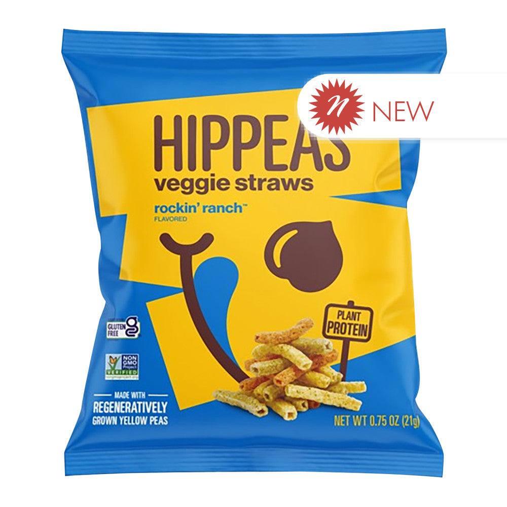 Wholesale Hippeas Rockin' Ranch Veggie Straws 0.75 Oz Bag- Bulk