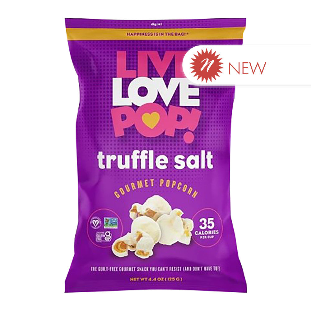 Wholesale Live Love Pop! Truffle Sea Salt Gourmet Popcorn 4.4 Oz Bag-12ct Case Bulk