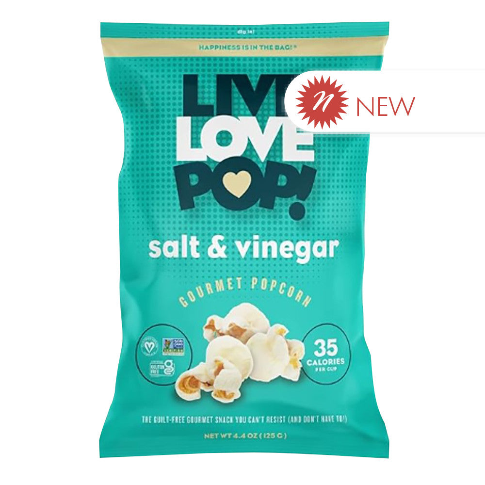 Wholesale Live Love Pop! Salt & Vinegar Gourmet Popcorn 4.4 Oz Bag- Bulk