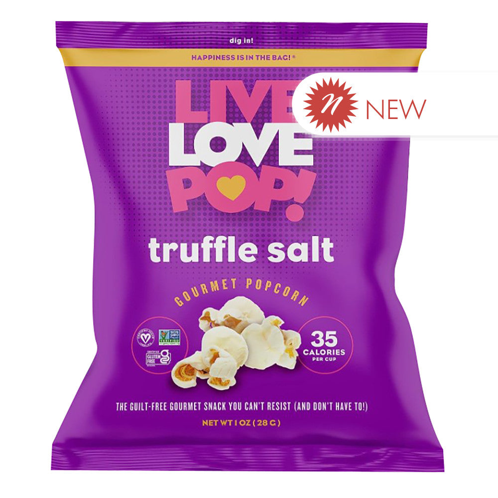 Wholesale Live Love Pop! Truffle Sea Salt Gourmet Popcorn 1 Oz Bags- Bulk