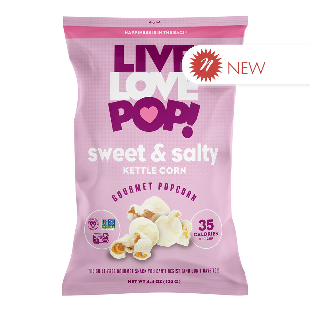 Wholesale Live Love Pop! Sweet & Salty Kettle Corn Popcorn 4.4 Oz Bag- Bulk