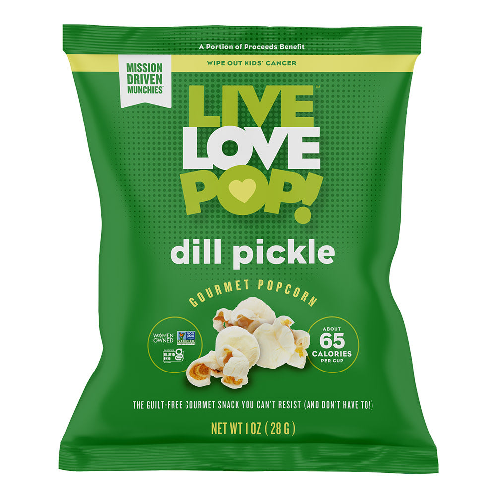 Wholesale Live Love Pop! Dill Pickle Popcorn 1 Oz Bag- Bulk