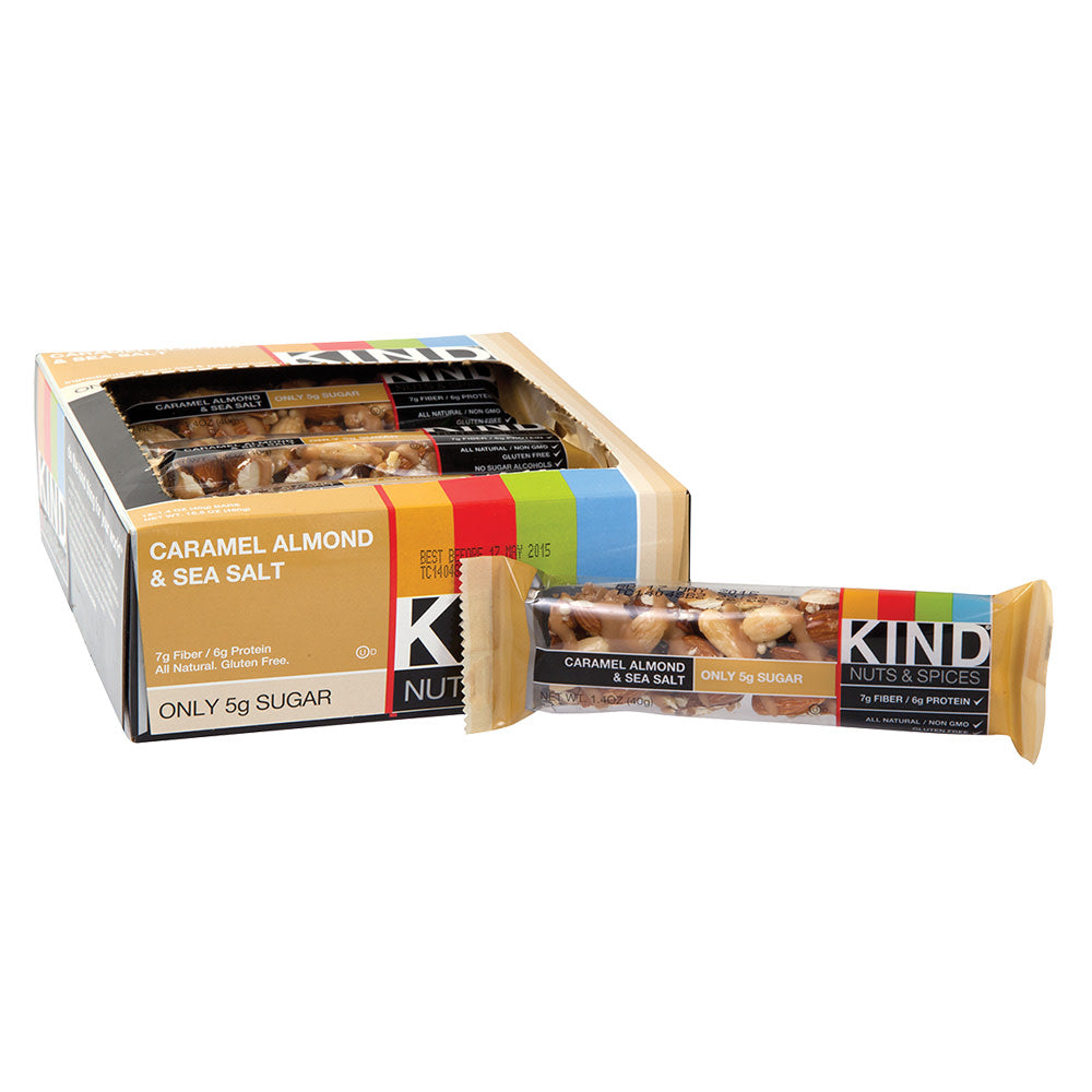 Wholesale Kind Caramel Almond And Sea Salt 1.4 Oz Bar- Bulk