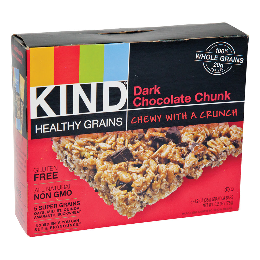 Wholesale Kind Dark Chocolate Chunk Granola Bar 5 Piece 6.2 Oz Box-8ct Case Bulk