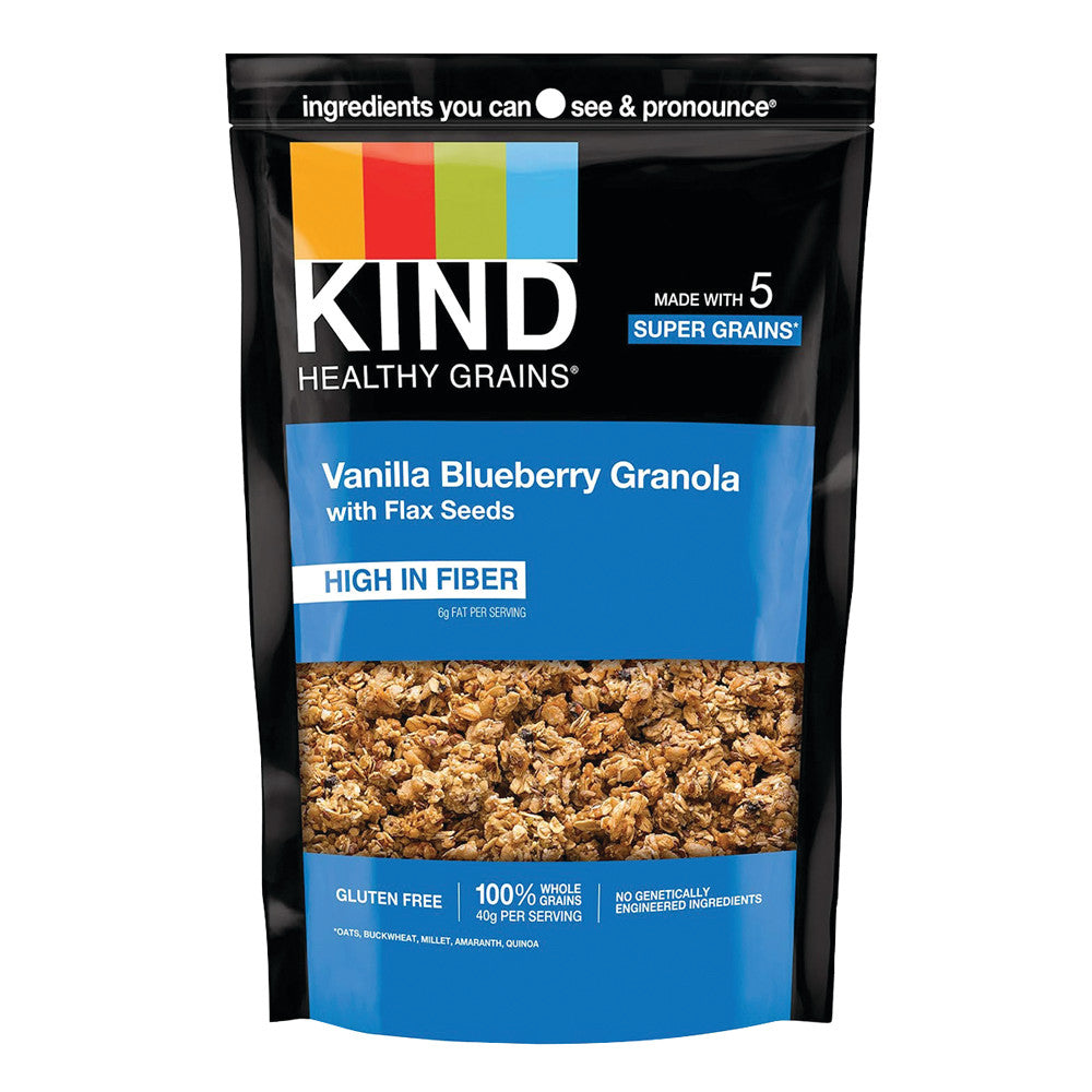 Wholesale Kind Vanilla Blueberry Granola Clusters 11 Oz Pouch-6ct Case Bulk