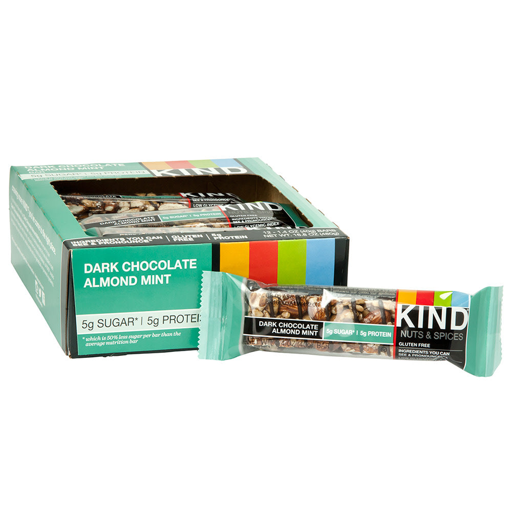 Wholesale Kind Dark Chocolate Almond Mint 1.4 Oz Bar- Bulk