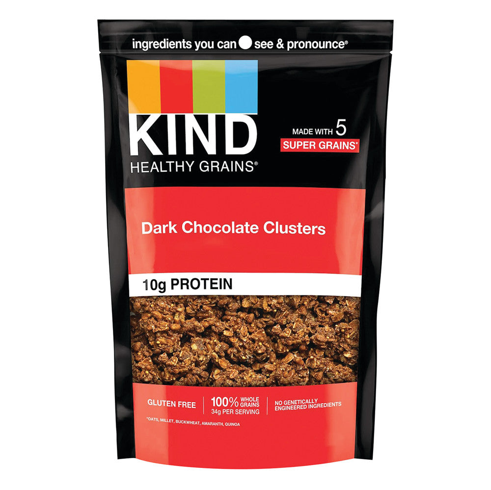 Wholesale Kind Grains Granola Bag Dark Chocolate Whole Grain Clusters 11 Oz Pouch- Bulk