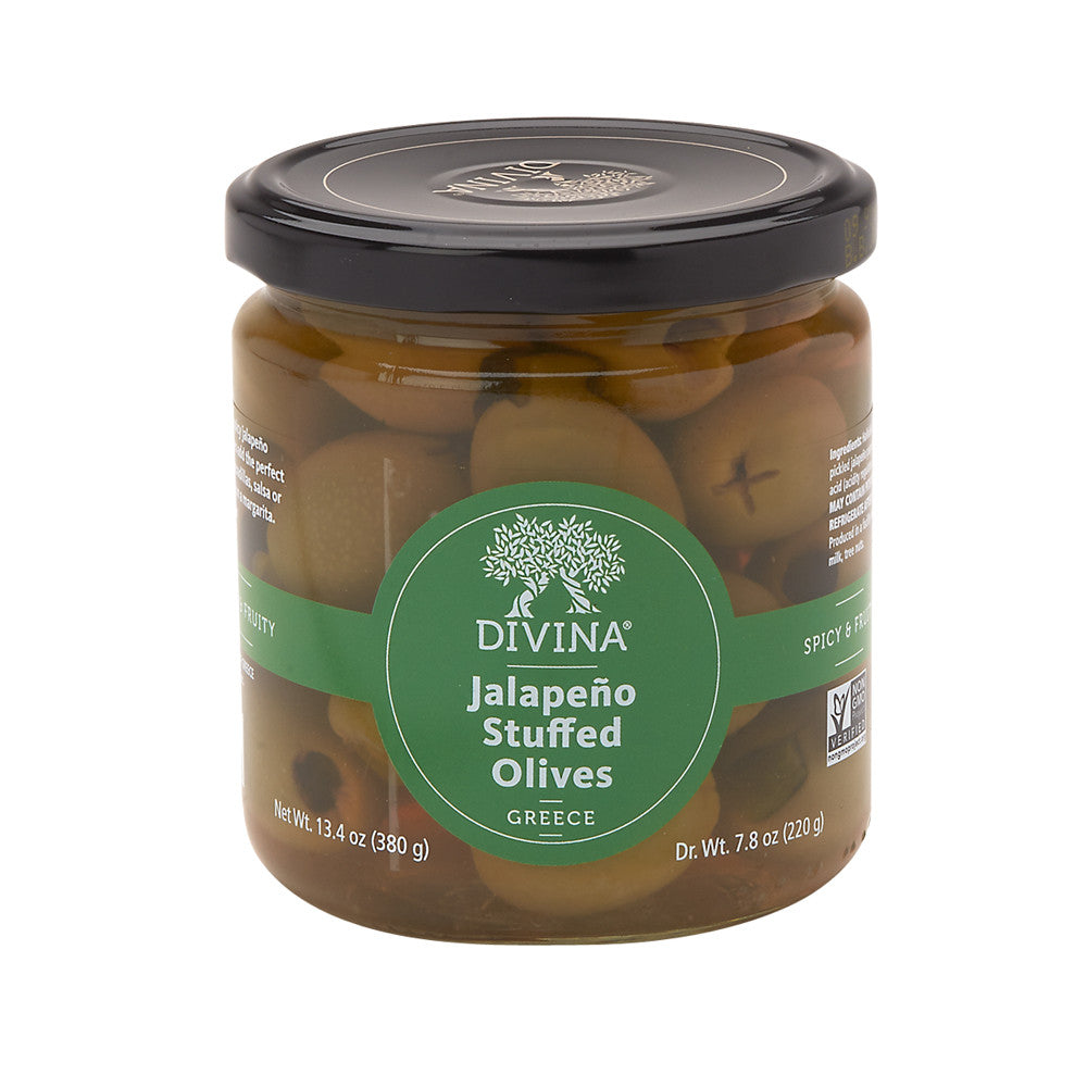 Wholesale Divina Olives Stuffed With Jalapeno 7.8 Oz Jar- Bulk