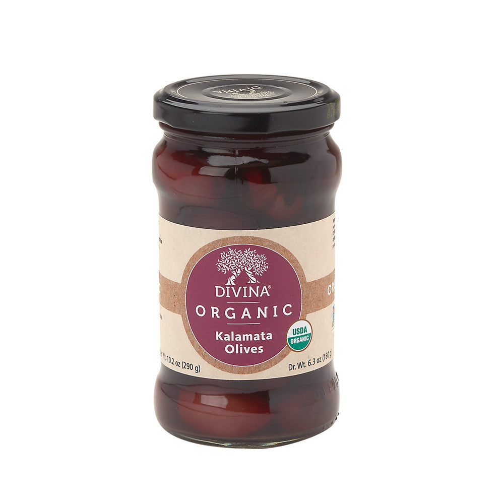 Divina Organic Whole Kalamata Olives 6.35 Oz Jar