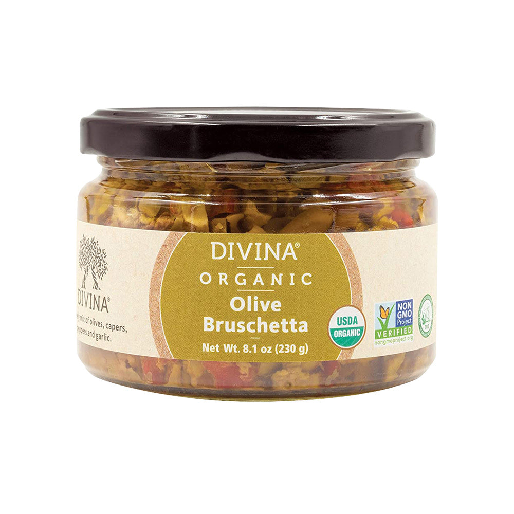 Wholesale Divina Organic Olive Bruschetta 8.1 Oz Jar- Bulk