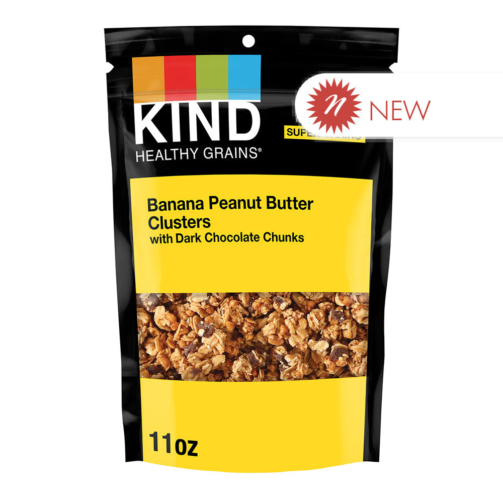 Wholesale Kind Banana Peanut Butter Dark Chocolate Chunks Clusters 11 Oz Bag- Bulk