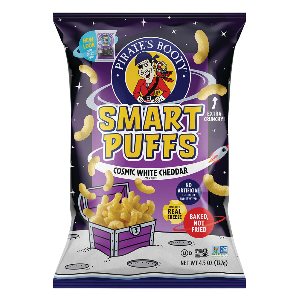 Wholesale Pirate'S Booty Smart Puffs White Cheddar 4.5 Oz Bag- Bulk