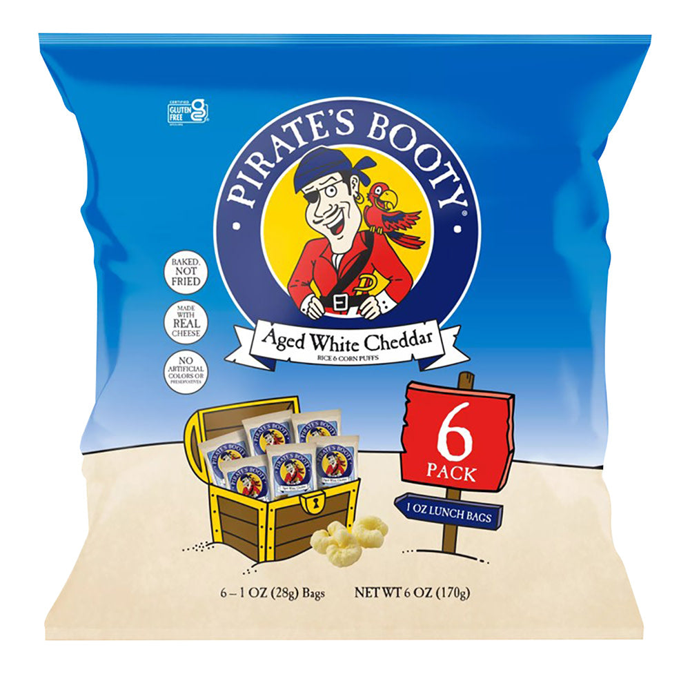 Wholesale Pirate'S Booty Aged White Cheddar Multi Pack 6 Oz Bag-12ct Case Bulk