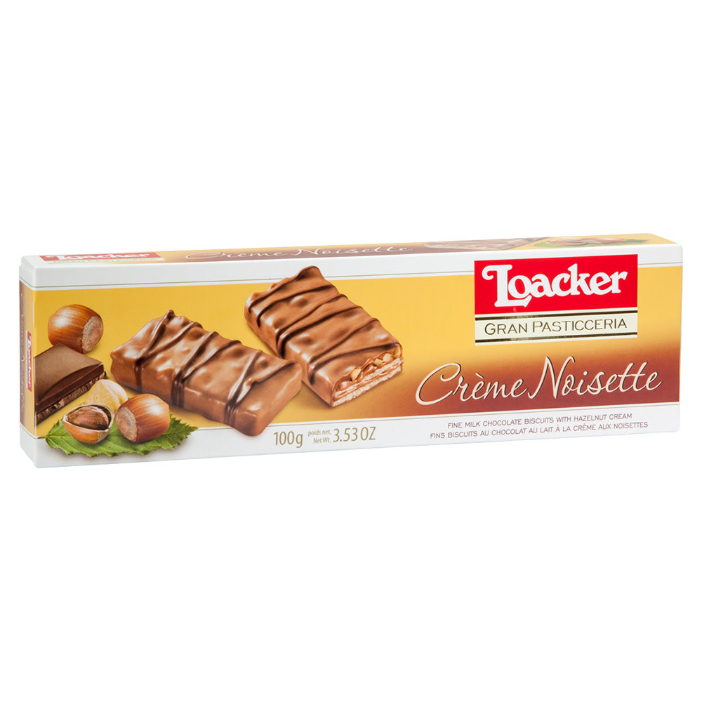 Wholesale Loacker Pasticceria Creme Noisette Biscuits 3.53 Oz Box-12ct Case Bulk