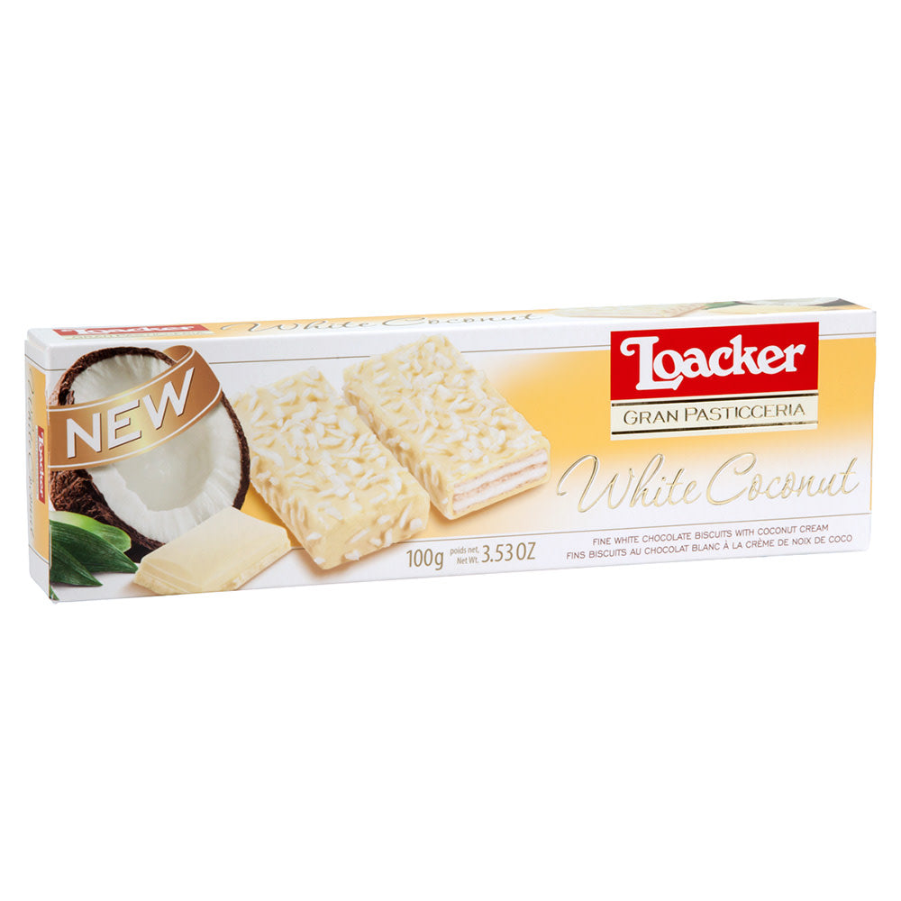 Wholesale Loacker Pasticceria White Coconut Biscuits 3.53 Oz Box- Bulk