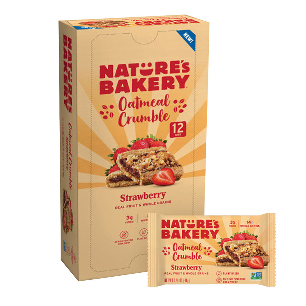 Wholesale Nature'S Bakery Strawberry Oatmeal Crumb Bar 1.41 Oz- Bulk