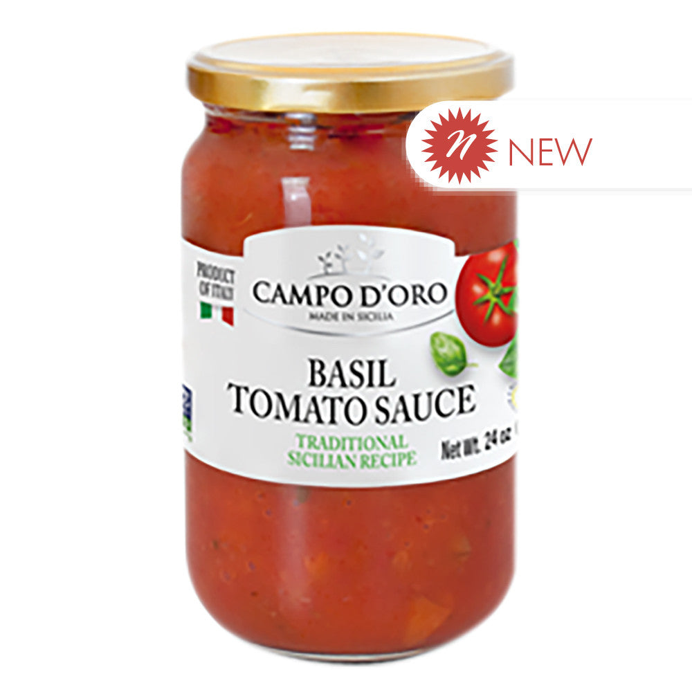 Wholesale Campo D'Oro - Tomoato Basil Sauce - 24Oz- Bulk