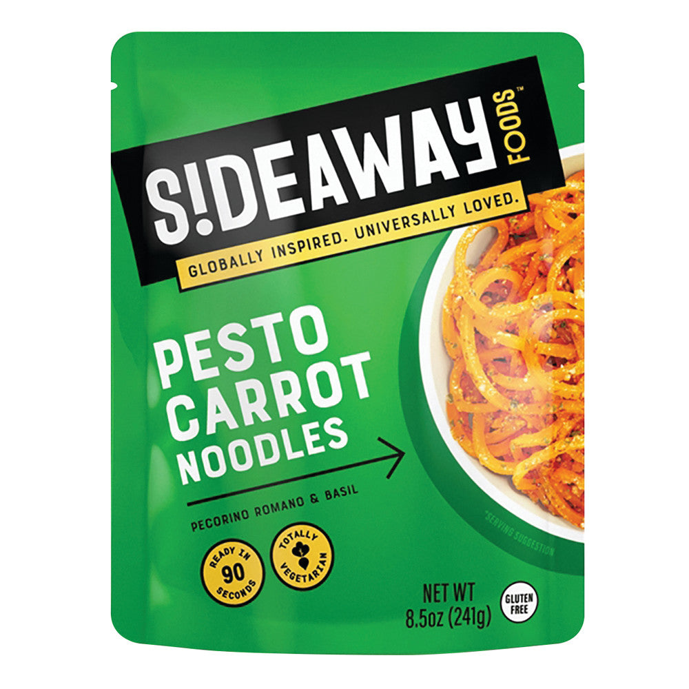 Wholesale Sideaway Foods Pesto Carrot Noodles 8.5 Oz Pouch-6ct Case Bulk