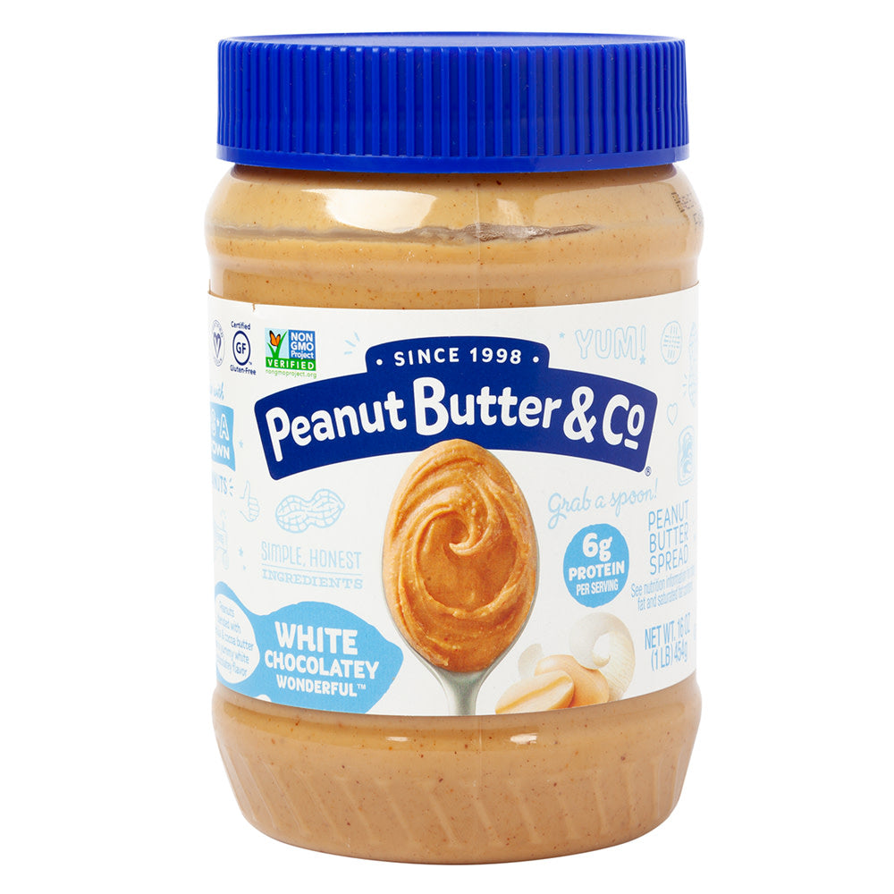 Wholesale Peanut Butter Co White Chocolate Wonderful Peanut Butter 16 Oz Jar-6ct Case Bulk