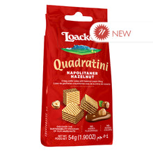 Wholesale Loacker Hazelnut Quadratini 1.9 Oz Peg Bag- Bulk