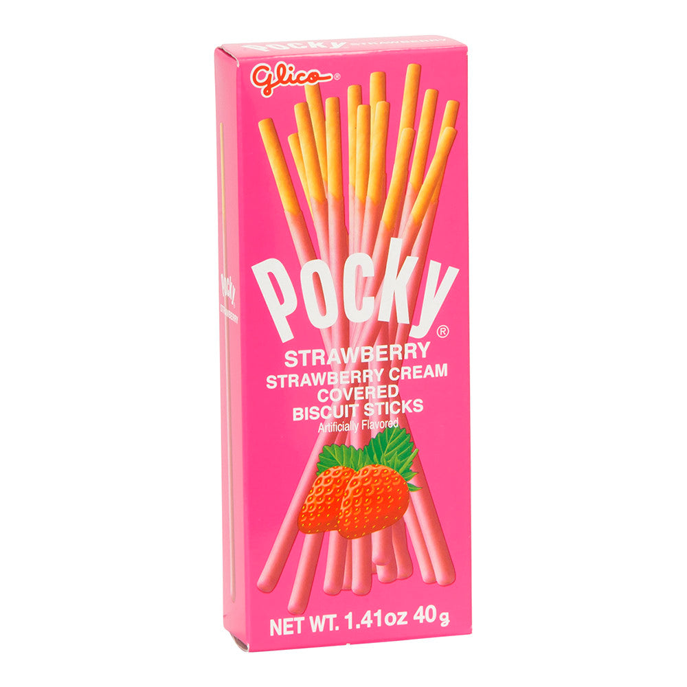 Wholesale Pocky Strawberry Cookie Sticks 1.41 Oz Box- Bulk