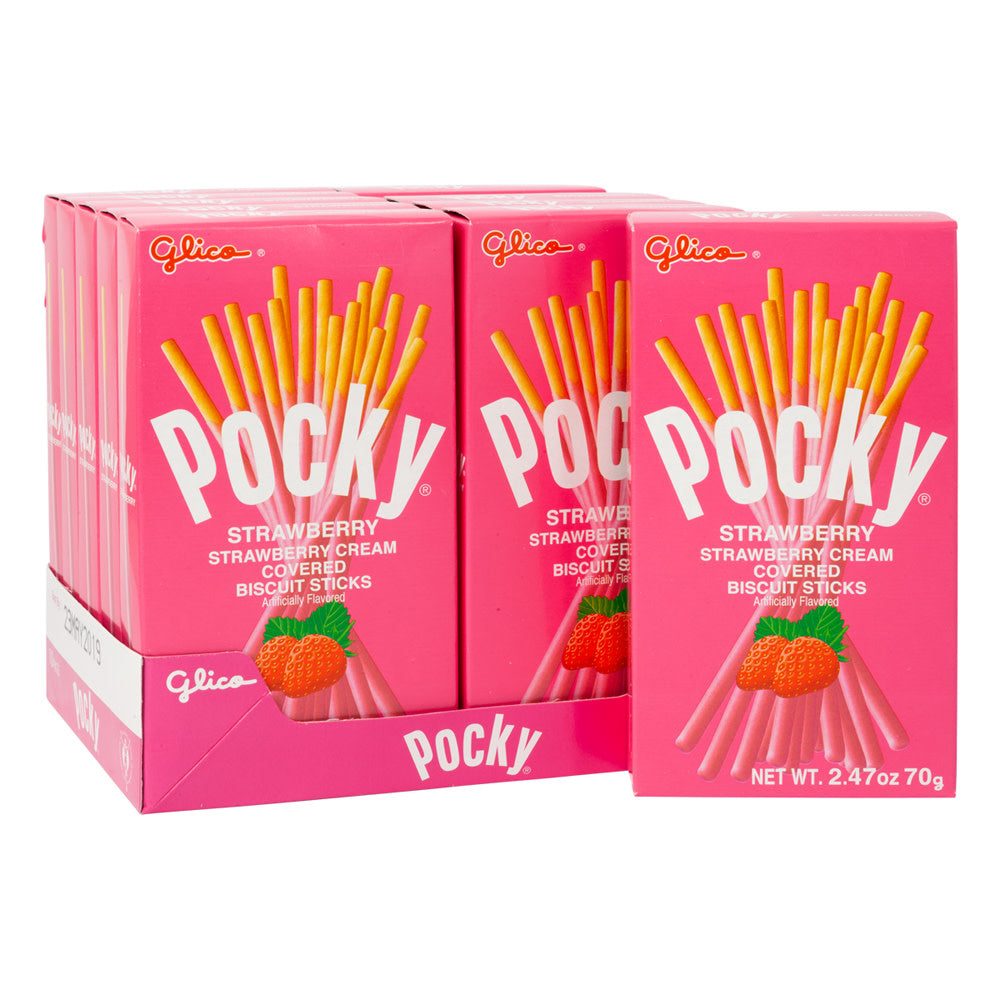 Wholesale Pocky Strawberry Cookie Stick 2.47 Oz Box- Bulk