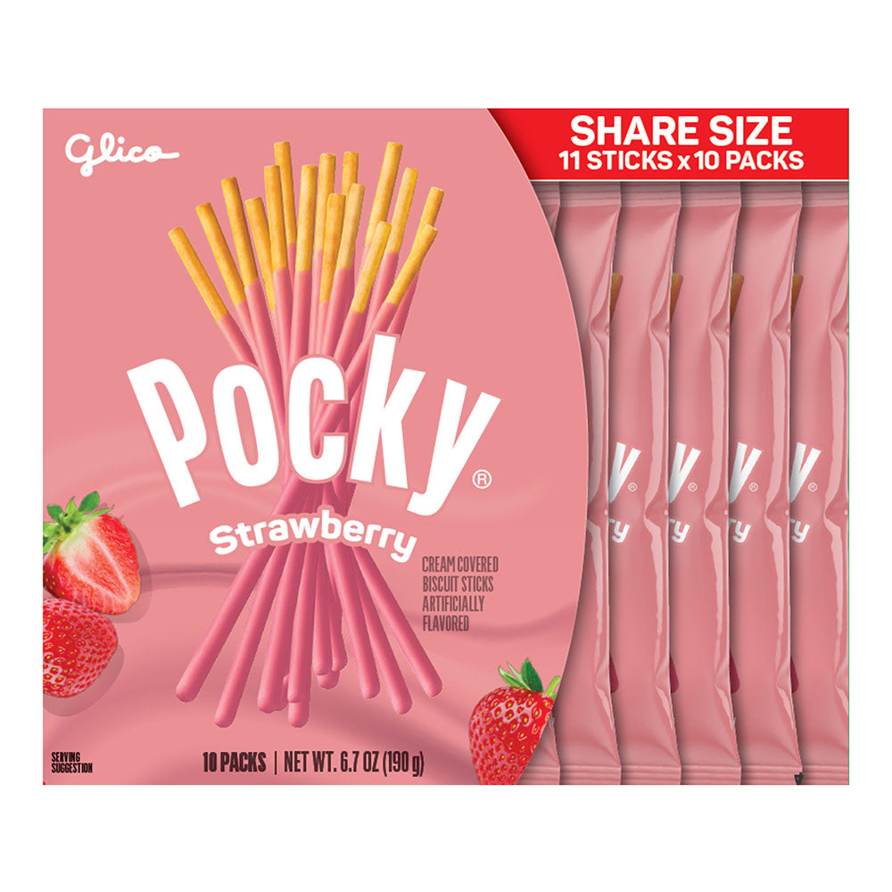Wholesale Pocky - Share Size Strawber (10Ct) - 6.7Oz- Bulk