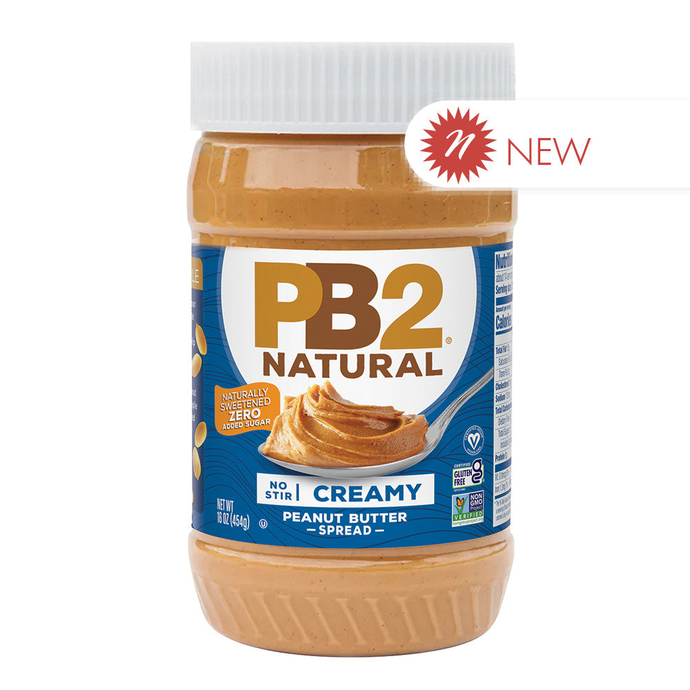 Wholesale Pb2 Natural No Stir Creamy Peanut Butter Spread 16 Oz Jar-6ct Case Bulk