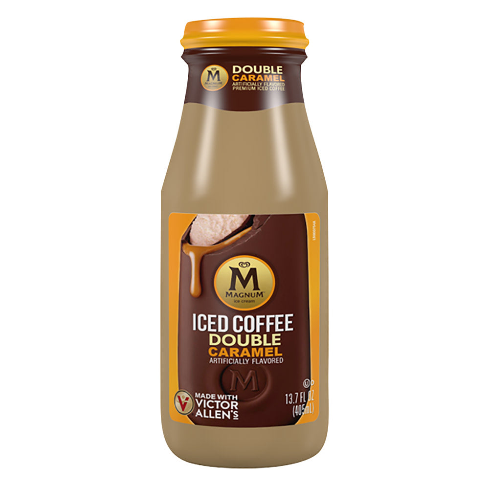 Wholesale Victor Allen’S Iced Coffee Magnum Double Caramel 13.7 Oz Bottle-12ct Case Bulk