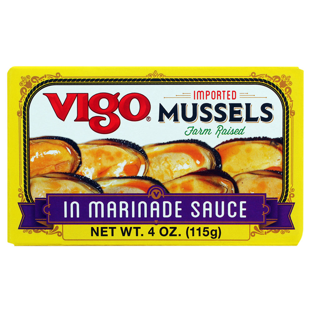 Wholesale Vigo Mussels In Marinade Sauce 4 Oz Tin-10ct Case Bulk