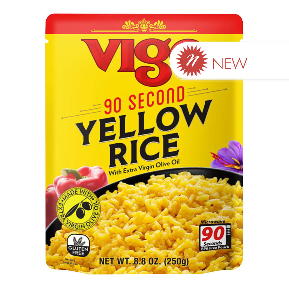 Wholesale Vigo 90 Second Ready To Eat Yellow Rice 8.8 Oz Pouch-12ct Case Bulk