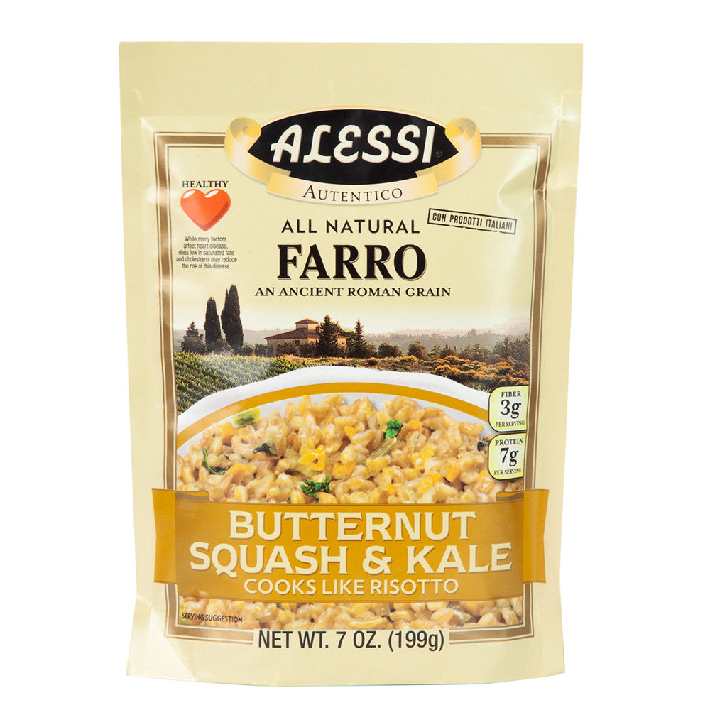 Wholesale Alessi Farro Butternut Squash & Kale 7 Oz Pouch- Bulk