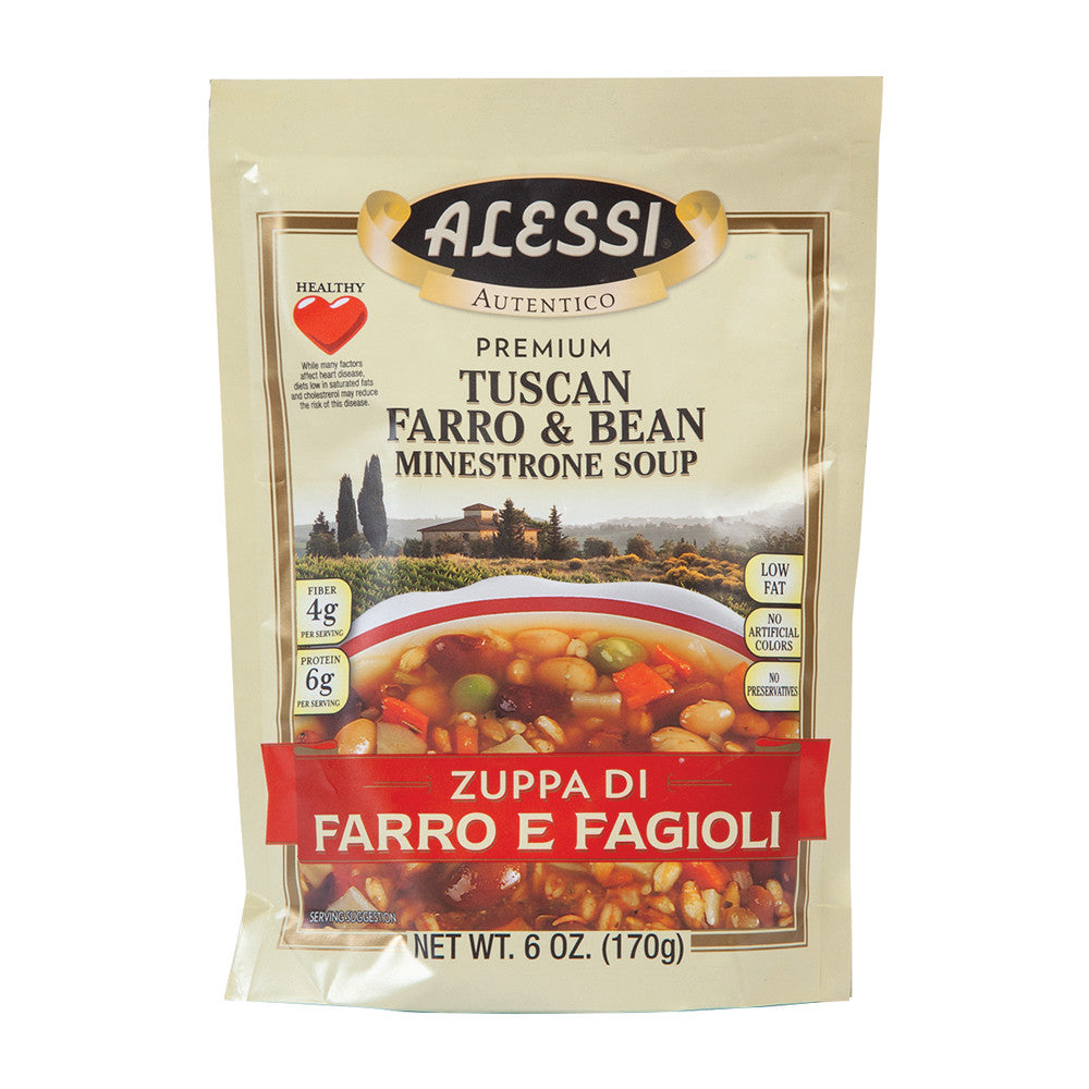 Wholesale Alessi Tuscan Faro & Bean Minestrone Soup Mix 6 Oz Pouch-6ct Case Bulk